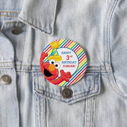 Sesamstraat | Elmo - Regenboogdag Ronde Button 7,6 Cm (In situ)