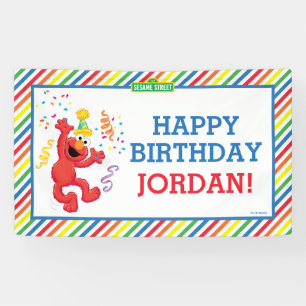 Sesamstraat Elmo - Regenboogdag Spandoek