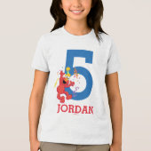 Sesamstraat | Elmo - Regenboogdag Tri-Blend Shirt (Voorkant)