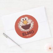 Sesamstraat | Elmo sinds 1984 Ronde Sticker (Envelop)