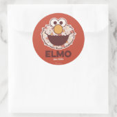 Sesamstraat | Elmo sinds 1984 Ronde Sticker (Tas)