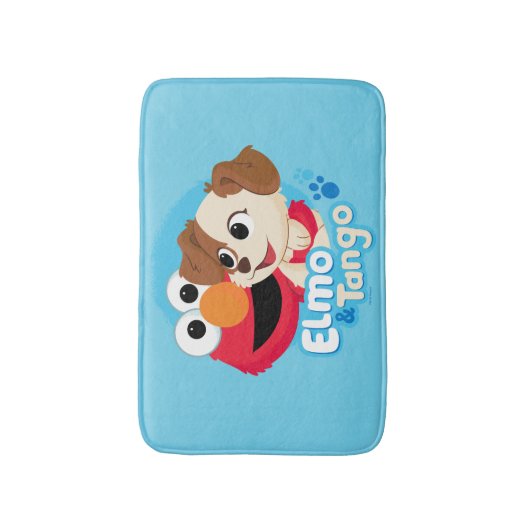 Sesamstraat | Elmo & Tango Badge Badmat (Voorkant Verticaal)