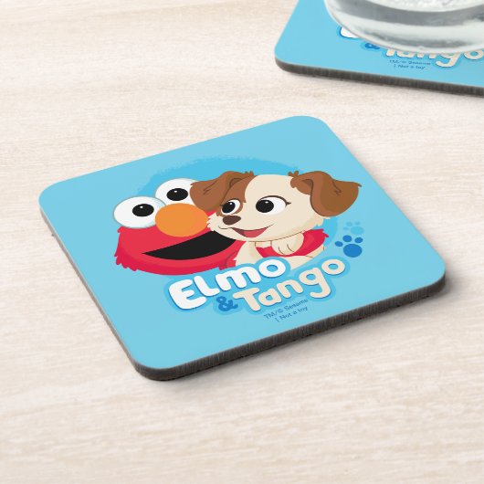 Sesamstraat | Elmo & Tango Badge Bier Onderzetter (Linkerzijde)