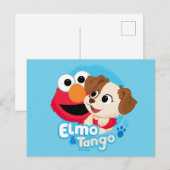 Sesamstraat | Elmo & Tango Badge Briefkaart (Voorkant / Achterkant)