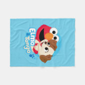 Sesamstraat | Elmo & Tango Badge Fleece Deken (Voorkant (Horizontaal))