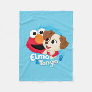 Sesamstraat Elmo & Tango Badge Fleece Deken