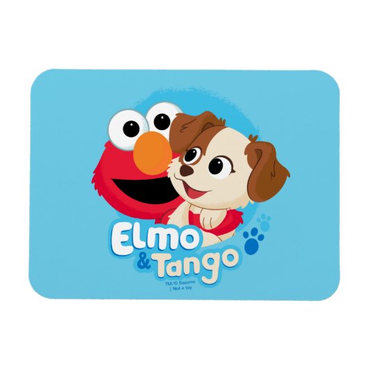 Sesamstraat | Elmo & Tango Badge Magneet (Horizontaal)