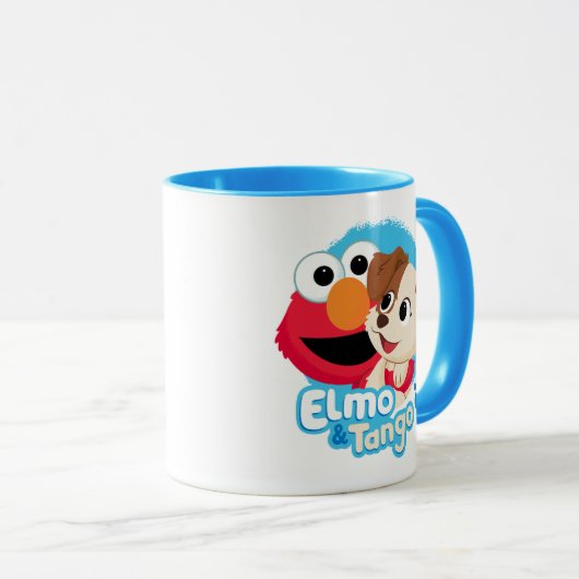 Sesamstraat | Elmo & Tango Badge Mok (Voorkant rechts)