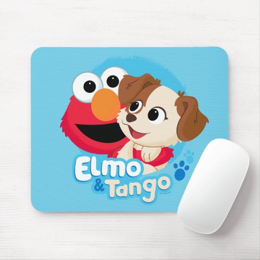 Sesamstraat | Elmo & Tango Badge Muismat (Met muis)