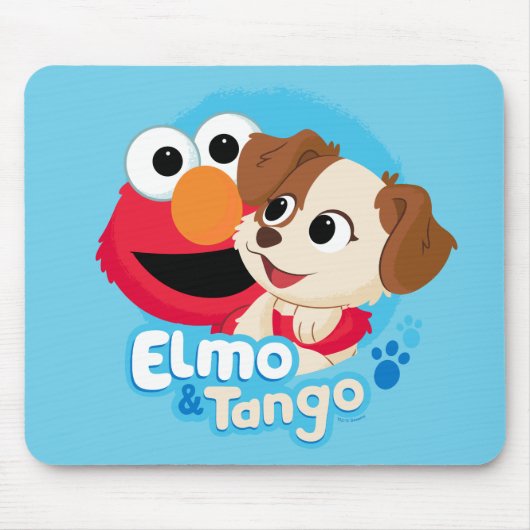 Sesamstraat | Elmo & Tango Badge Muismat (Voorkant)