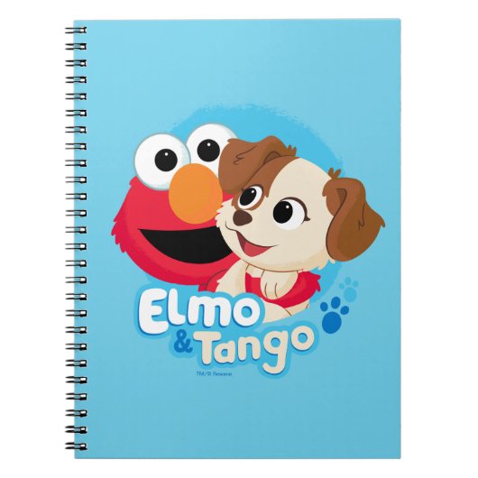 Sesamstraat | Elmo & Tango Badge Notitieboek (Voorkant)