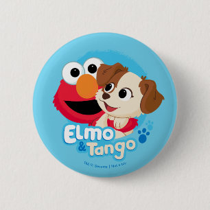 Sesamstraat   Elmo & Tango Badge Ronde Button 5,7 Cm