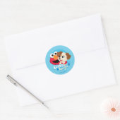 Sesamstraat | Elmo & Tango Badge Ronde Sticker (Envelop)