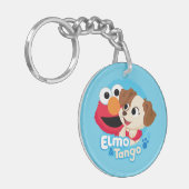 Sesamstraat | Elmo & Tango Badge Sleutelhanger (Voorkant Links)