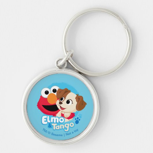 Sesamstraat | Elmo & Tango Badge Sleutelhanger (Voorkant)