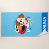 Sesamstraat | Elmo & Tango Badge Strandlaken (Voorkant)