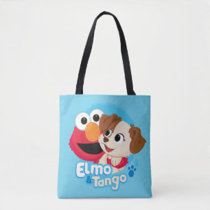 Sesamstraat Elmo & Tango Badge Tote Bag