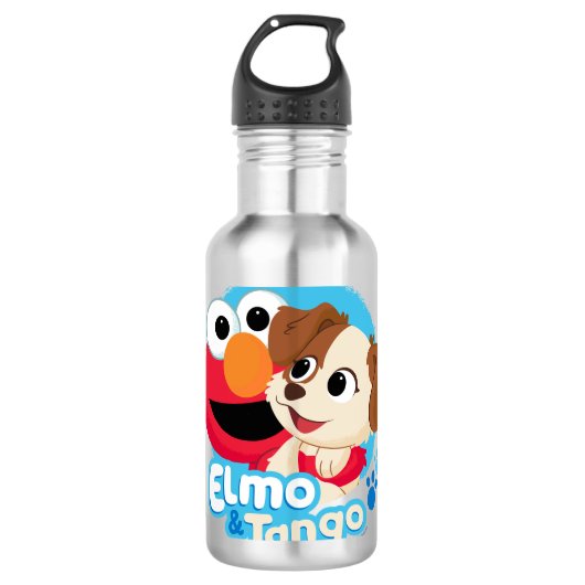 Sesamstraat | Elmo & Tango Badge Waterfles (Voorkant)