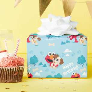 Sesamstraat   Elmo & Tango Pattern Cadeaupapier