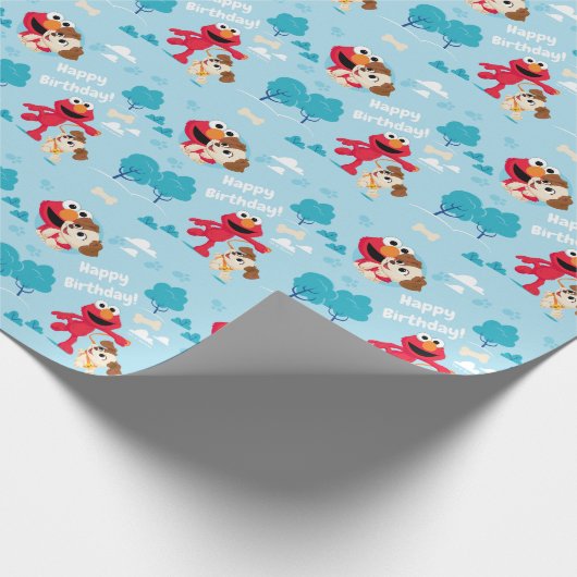 Sesamstraat | Elmo & Tango Pattern Cadeaupapier (Hoek)