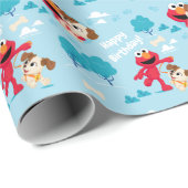 Sesamstraat | Elmo & Tango Pattern Cadeaupapier (Rol Hoek)