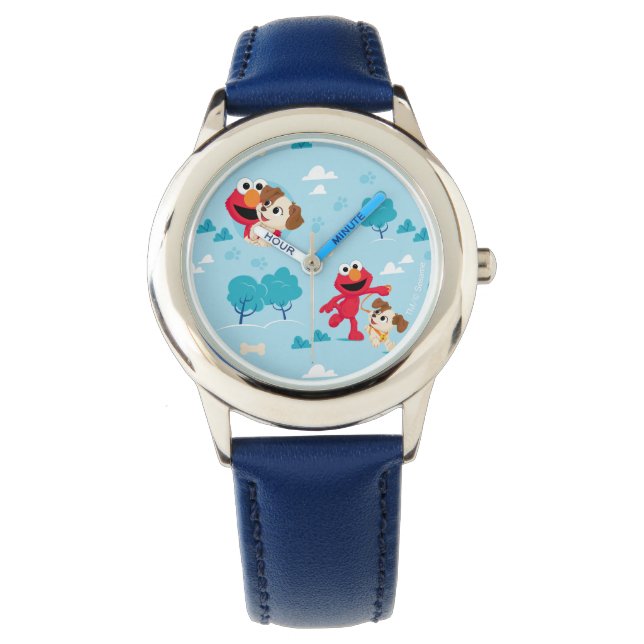 Sesamstraat | Elmo & Tango Pattern Horloge (Voorkant)