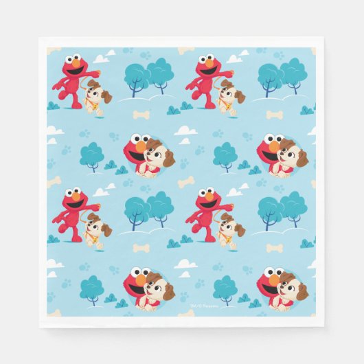 Sesamstraat | Elmo & Tango Pattern Servet (Voorkant)