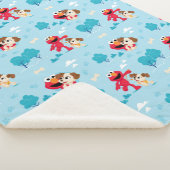 Sesamstraat | Elmo & Tango Pattern Sherpa Deken (3/4)