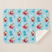 Sesamstraat | Elmo & Tango Pattern Sherpa Deken (Voorkant (horizontaal))