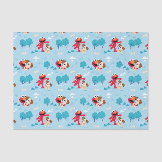 Sesamstraat | Elmo & Tango Pattern Tissuepapier (Voorkant)