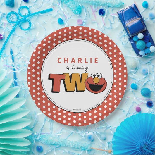Sesamstraat | Elmo - Tweede verjaardag Papieren Bordje (Feest)