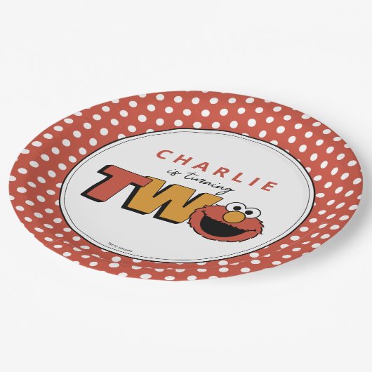 Sesamstraat | Elmo - Tweede verjaardag Papieren Bordje (Gekanteld)