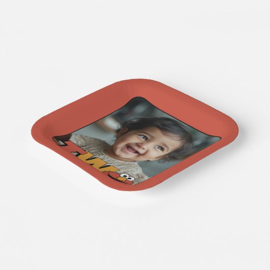 Sesamstraat | Elmo - Tweede verjaardag Papieren Bordje (Gebogen)