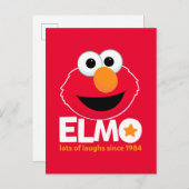 Sesamstraat | Elmo Veel Lachen Sinds 1984 Briefkaart (Voorkant / Achterkant)