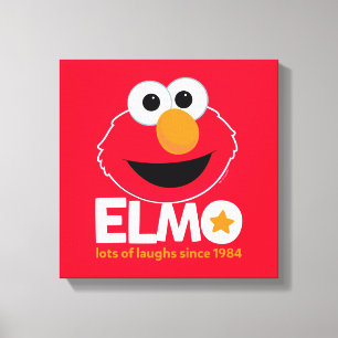 Sesamstraat   Elmo Veel Lachen Sinds 1984 Canvas Afdruk