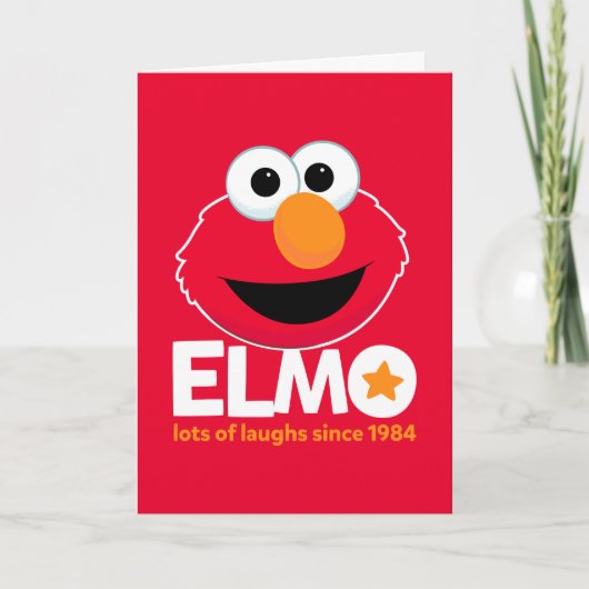 Sesamstraat | Elmo Veel Lachen Sinds 1984 Feestdagen Kaart (Voorkant)
