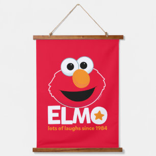 Sesamstraat Elmo Veel Lachen Sinds 1984 Hangend Wandkleed