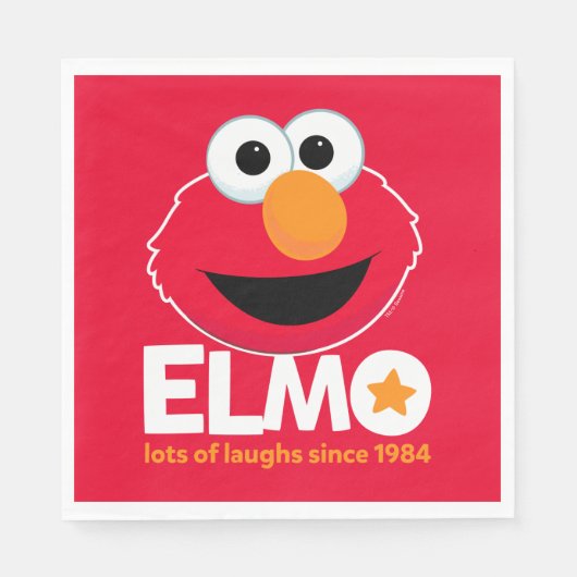Sesamstraat | Elmo Veel Lachen Sinds 1984 Servet (Voorkant)