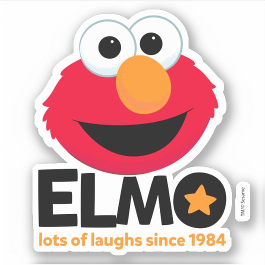 Sesamstraat | Elmo Veel Lachen Sinds 1984 Sticker (Voorkant)
