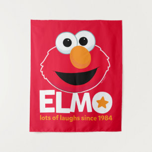 Sesamstraat   Elmo Veel Lachen Sinds 1984 Wandkleed