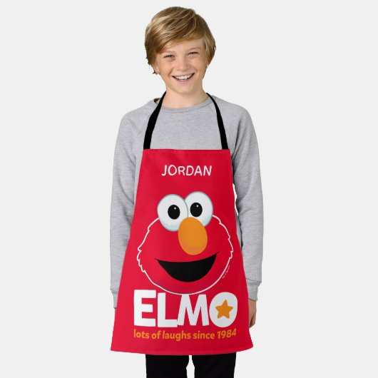 Sesamstraat | Elmo Veel Lachen Voeg Jouw namen toe Schort (Gedragen)