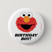Sesamstraat | Elmo Verjaardag Chalkboard Boy Ronde Button 5,7 Cm (Voorkant)