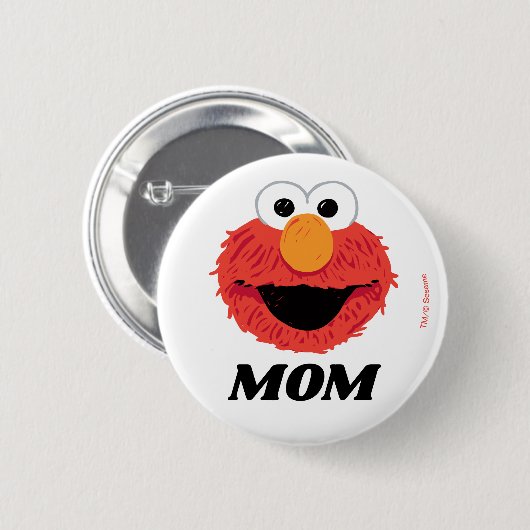 Sesamstraat | Elmo Verjaardag Chalkboard Moeder Ronde Button 5,7 Cm (Voorkant /achterkant)
