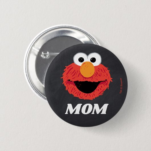 Sesamstraat | Elmo Verjaardag Chalkboard Moeder Ronde Button 5,7 Cm (Voorkant /achterkant)