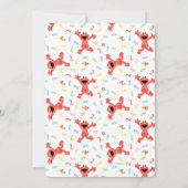 Sesamstraat Elmo | Verjaardag van kleurpotlood Kaart (Achterkant)