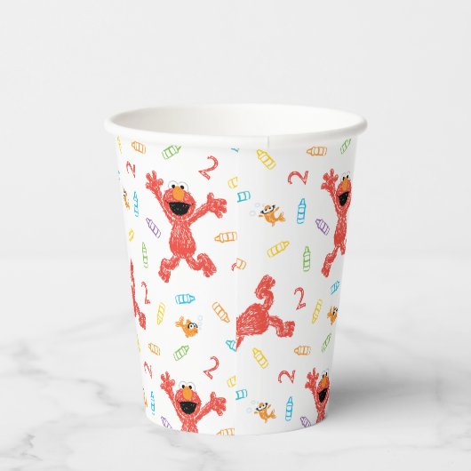 Sesamstraat Elmo | Verjaardagskrayon Papieren Bekers (Rechts)