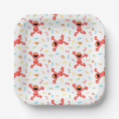 Sesamstraat Elmo | Verjaardagskrayon Papieren Bordje (Voorkant)