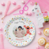 Sesamstraat Elmo | Verjaardagskrayon Papieren Bordje (Feest)