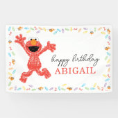 Sesamstraat Elmo | Verjaardagskrayon Spandoek (Horizontaal)