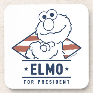 Sesamstraat    Elmo voor President Bier Onderzetter